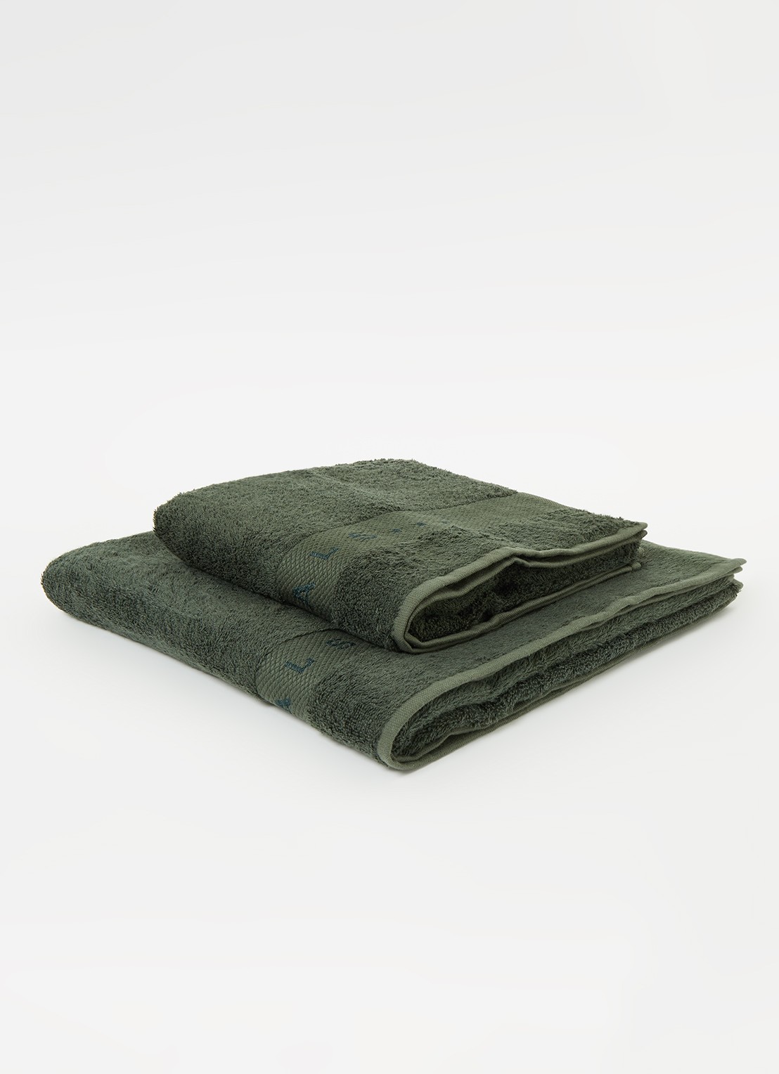 Rituals Bamboo badhanddoek - 550 gr/m2 - 50 x 100 cm - voorkant 2 donkergroen