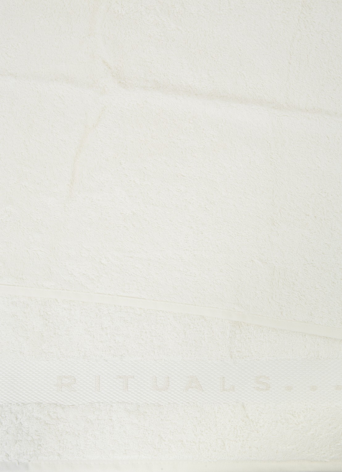 Rituals Bamboo badlaken - 550 gr/m2 - 70 x 140 cm  - detail wit