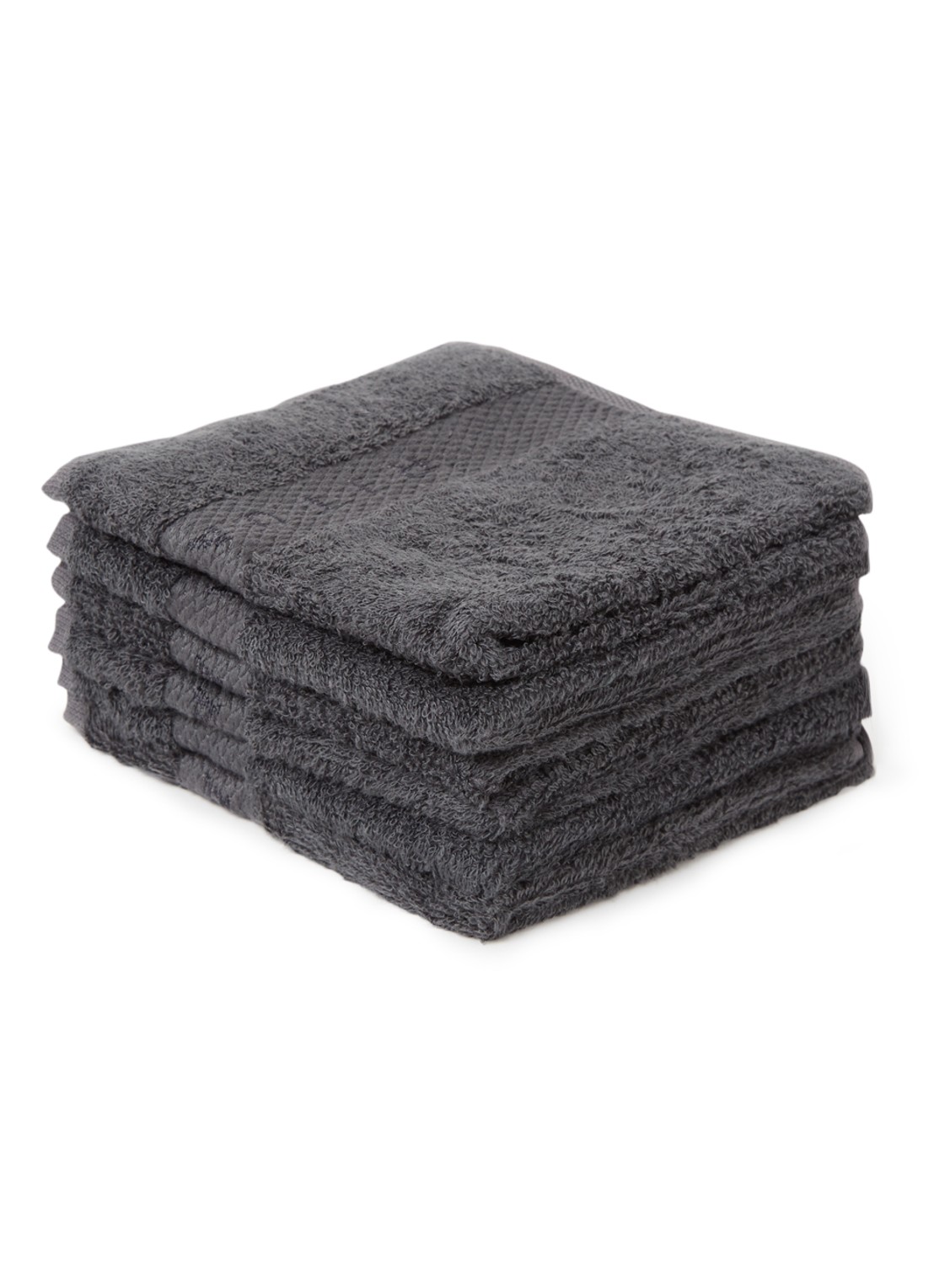 Rituals Bamboo gastendoek set van 6 - 550 gr/m2 - 30 x 30 cm - voorkant 2 antraciet
