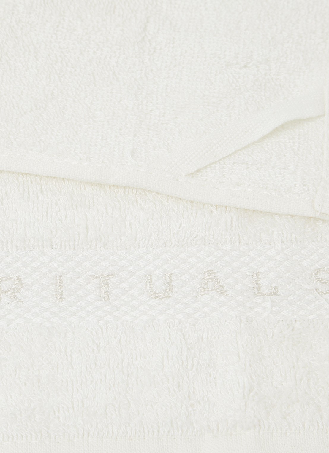Rituals Bamboo gastendoek set van 6 - 550 gr/m2 - 30 x 30 cm - detail wit