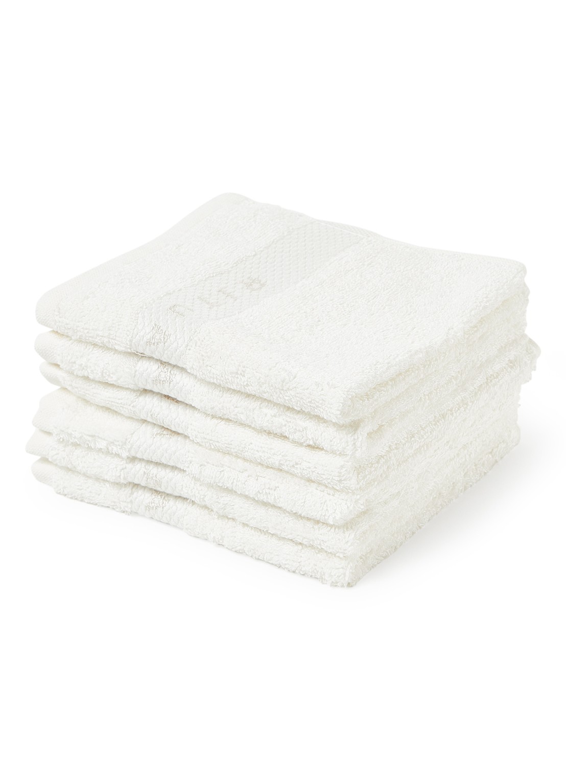 Rituals Bamboo gastendoek set van 6 - 550 gr/m2 - 30 x 30 cm - voorkant 2 wit