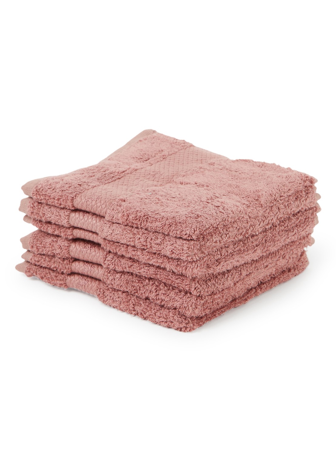 Rituals Bamboo gastendoek set van 6 - 550 gr/m2 - 30 x 30 cm - voorkant 2 roze