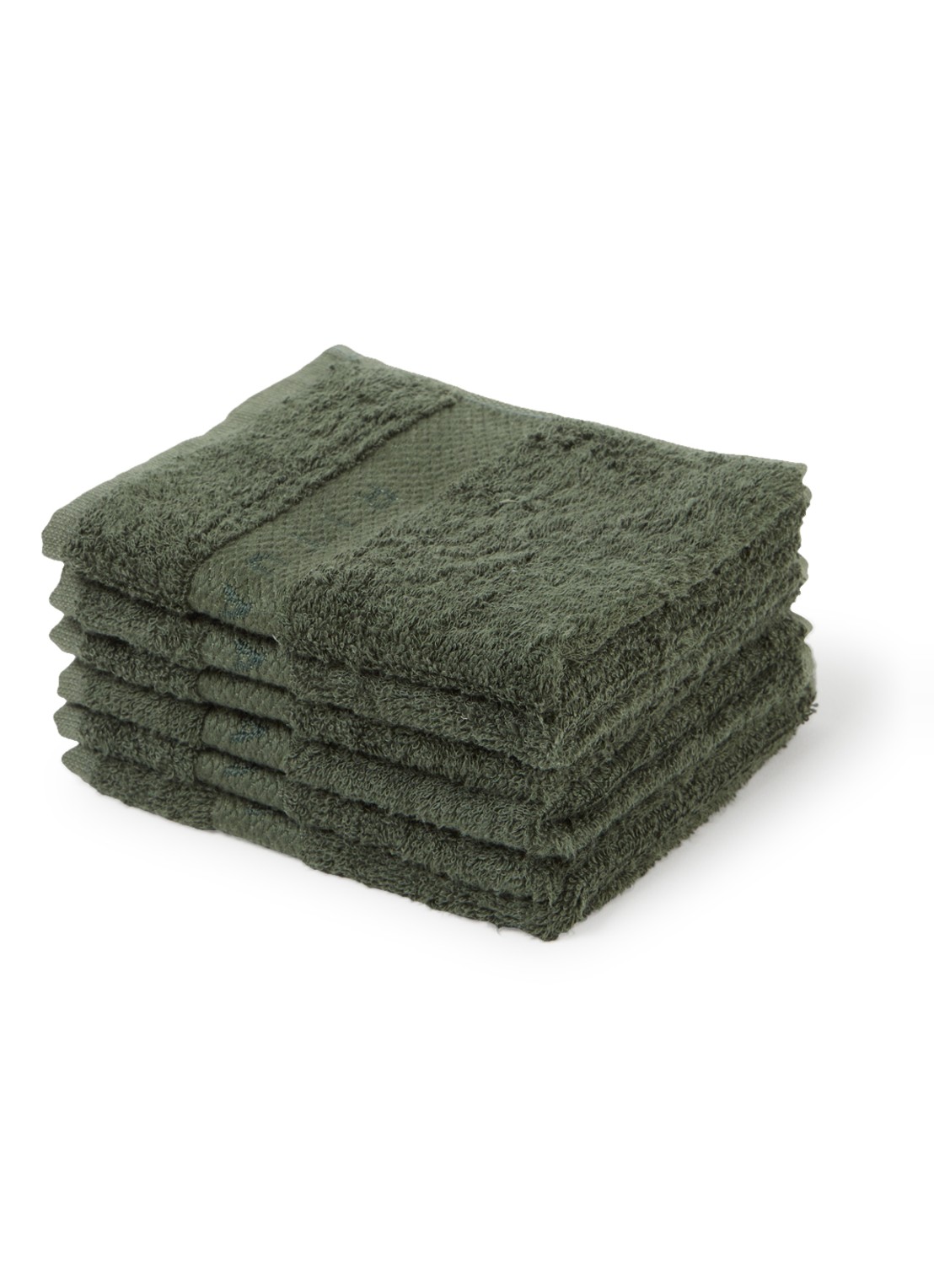 Rituals Bamboo gastendoek set van 6 - 550 gr/m2 - 30 x 30 cm - voorkant 2 donkergroen