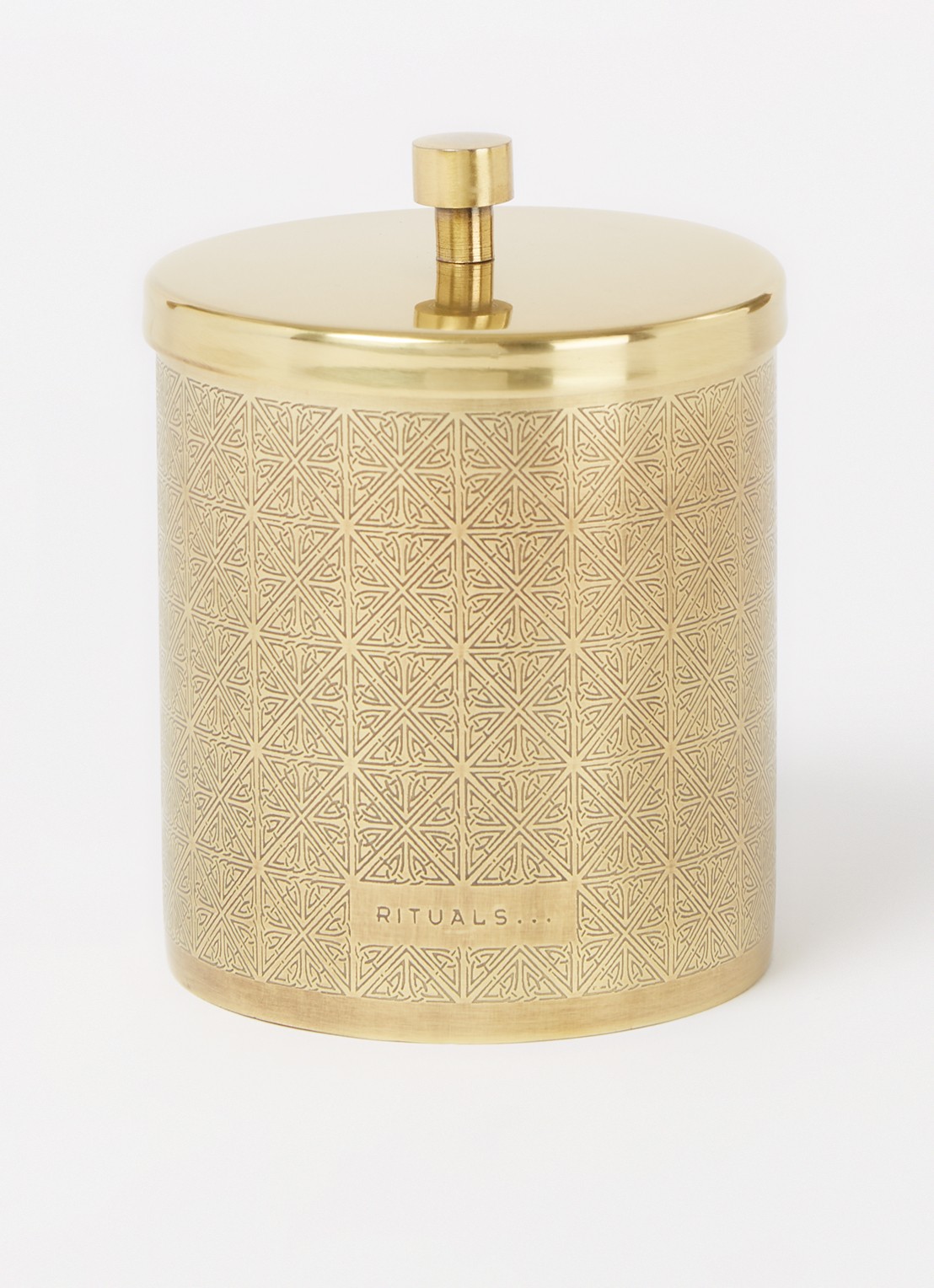 Rituals Enume pot voor wattenschijfjes 12 cm - voorkant 5 goud