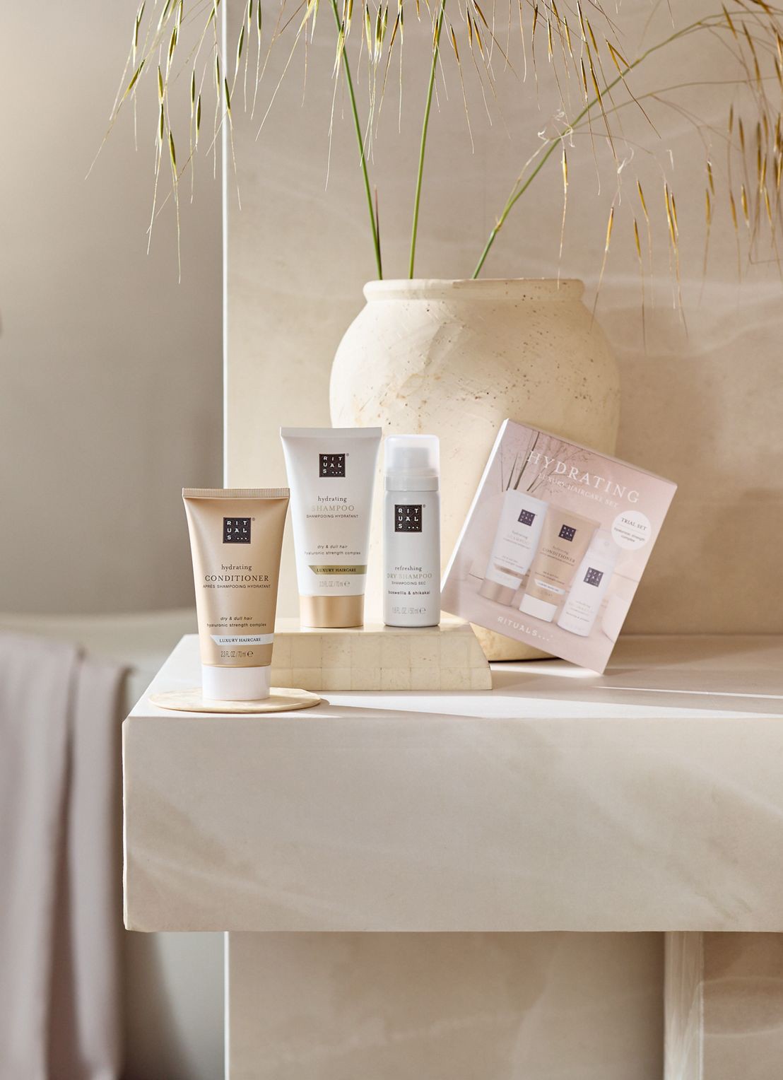 Rituals Hair Care Set - haarverzorgingsset - achterkant beige