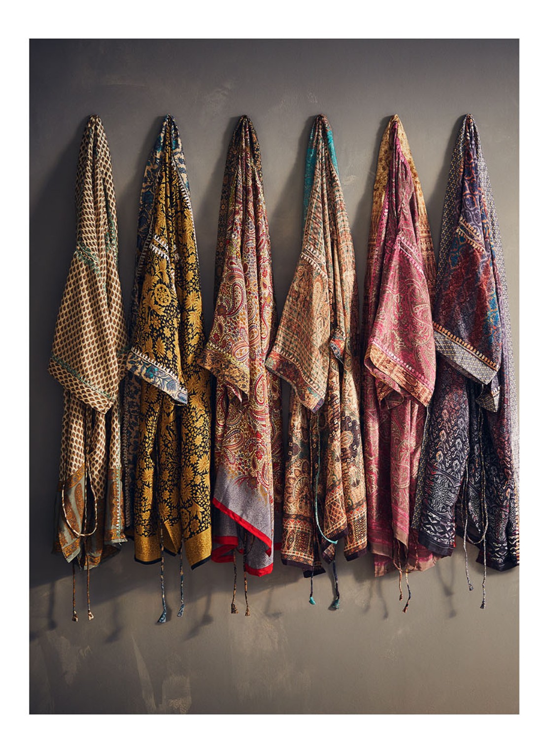 Rituals Jaypur Saree kimono van satijn met print - detail 4 roze
