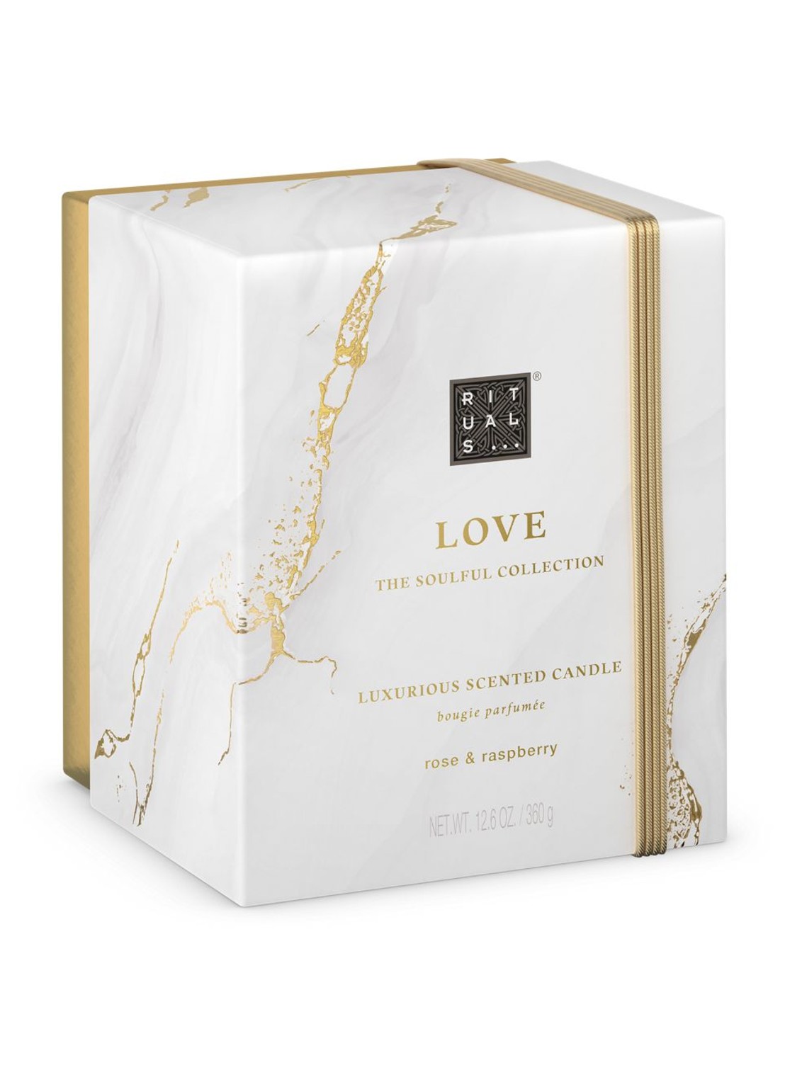 Rituals Love Scented Candle - geurkaars 360 gram - detail beige