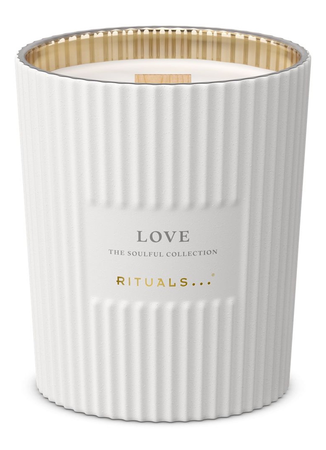 Rituals Love Scented Candle - geurkaars 360 gram - voorkant 4 beige