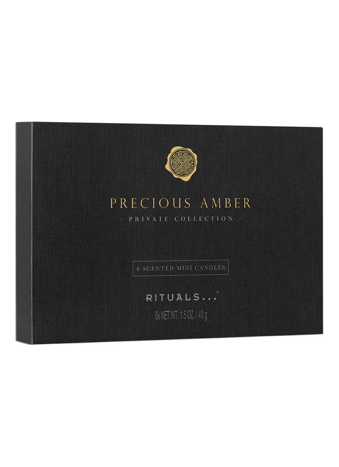 Rituals Precious Amber mini geurkaars set van 6 - voorkant 4 zwart