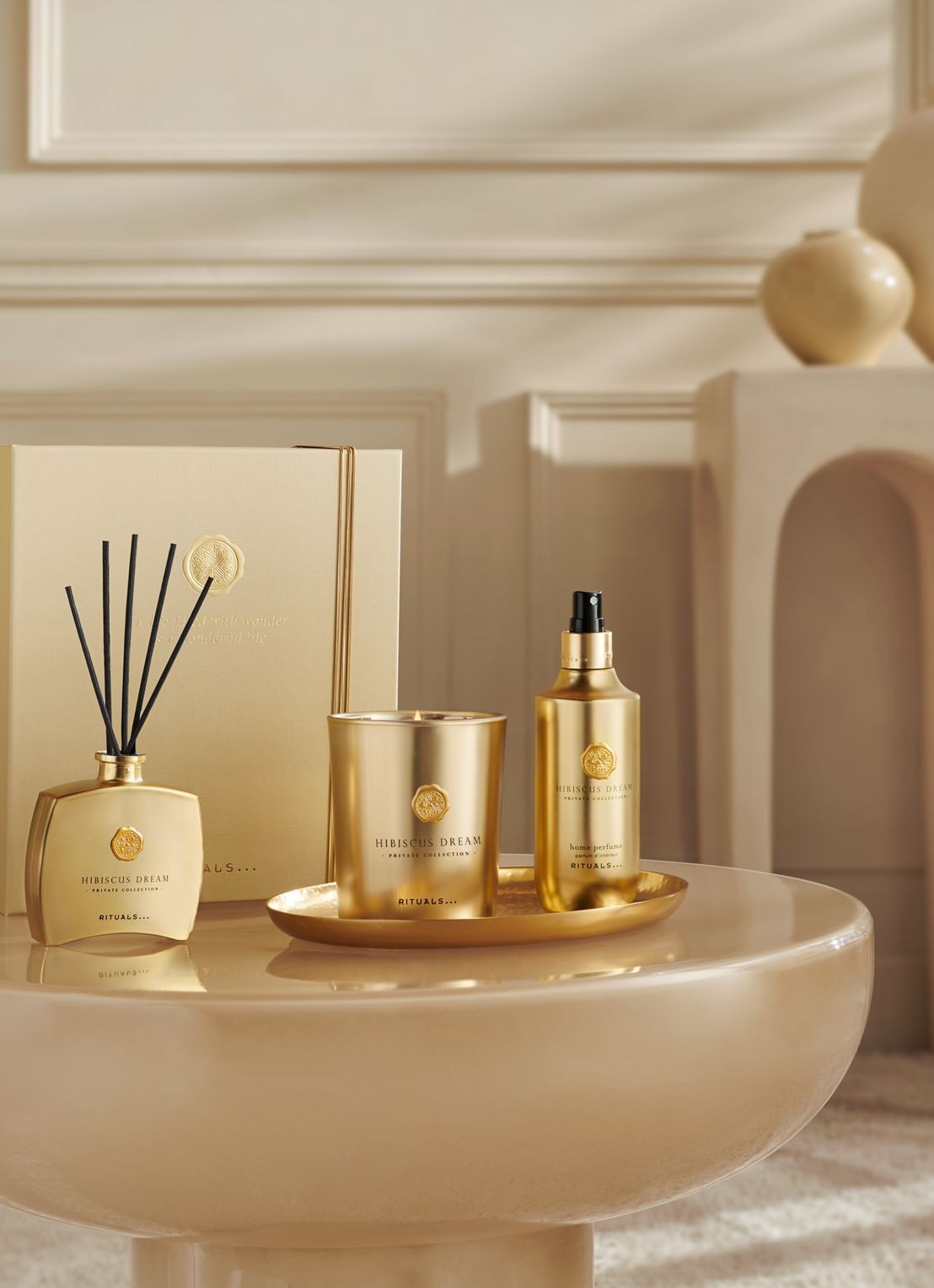 Rituals Private Collection Hibiscus Dream - geurenset - achterkant 2 beige