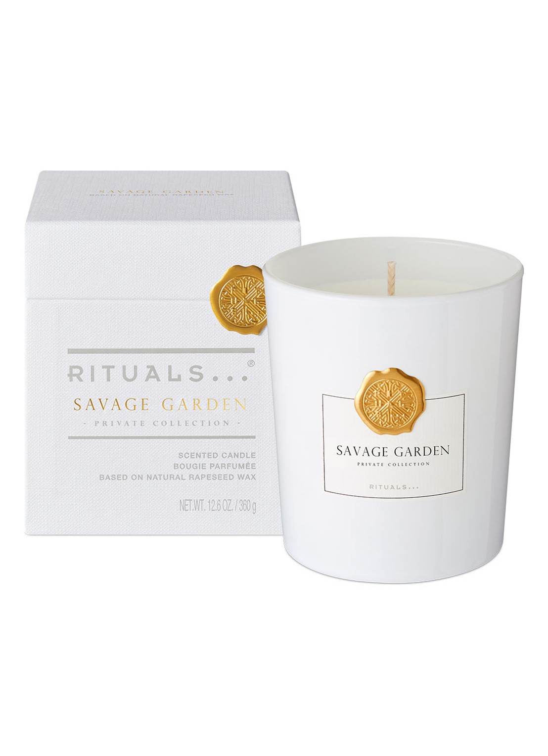 Rituals Savage Garden Luxury geurkaars - voorkant 2 wit