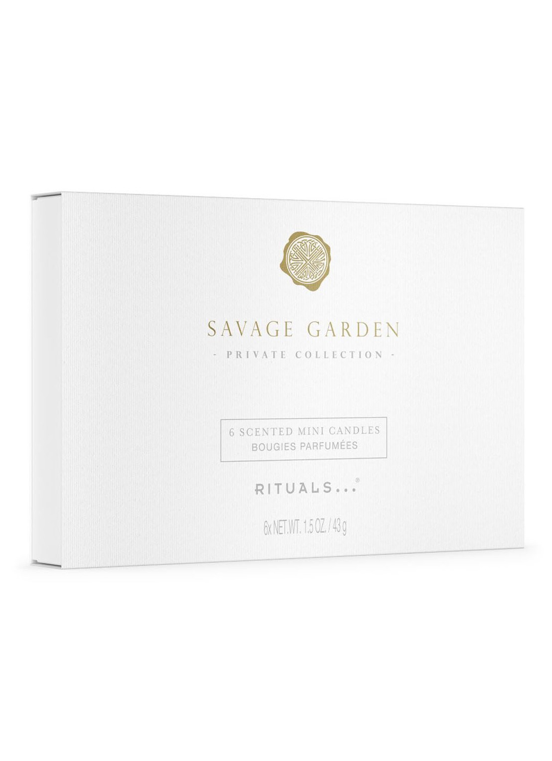 Rituals Savage Garden mini geurkaars set van 6 - voorkant 2 wit