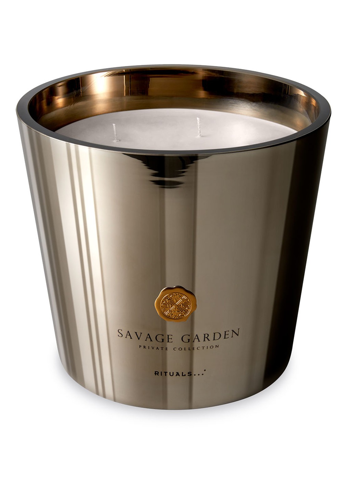 Rituals Savage Garden XXL geurkaars 2500 gram - voorkant goud