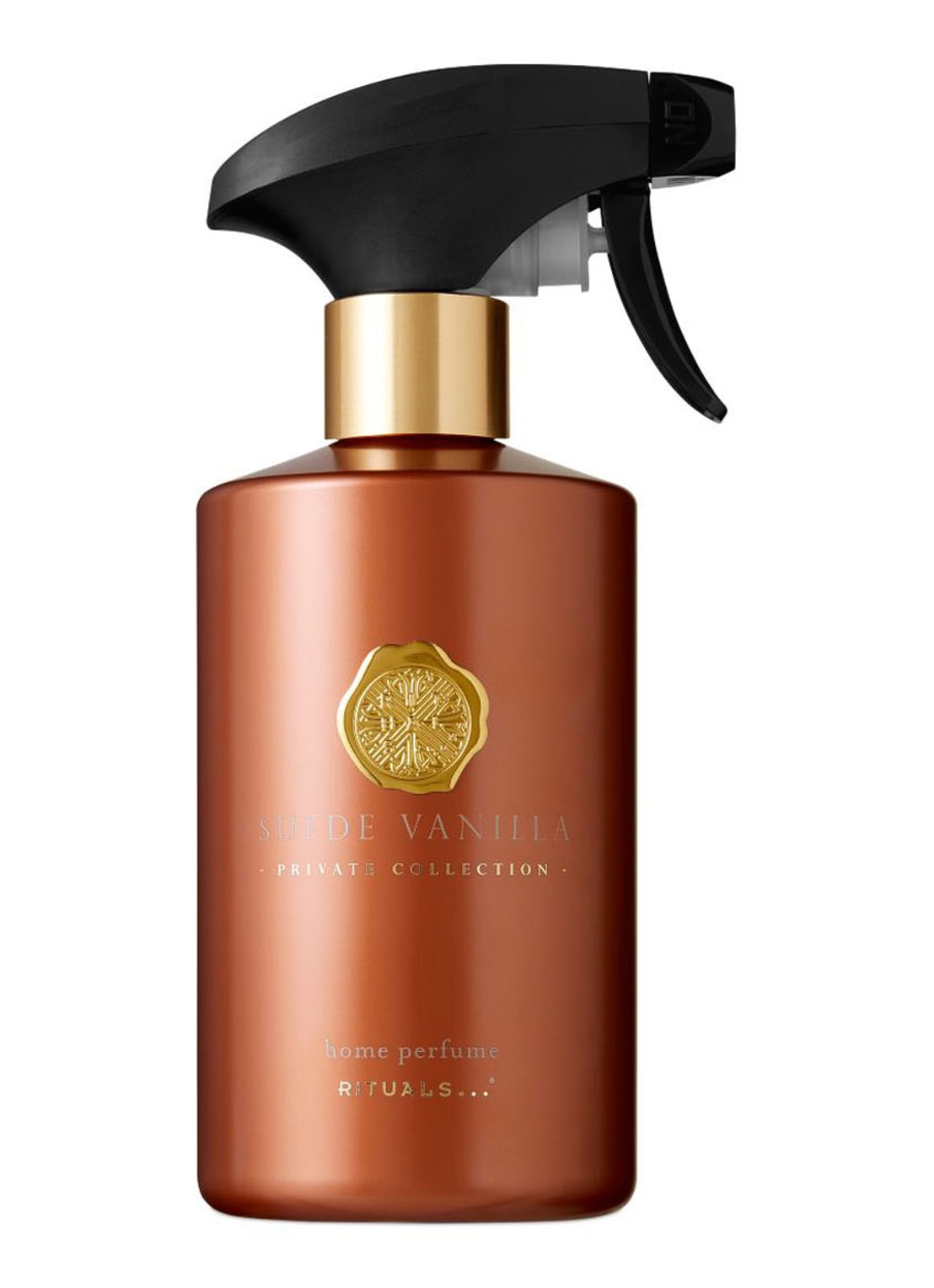 Rituals Suede Vanilla Parfum d'Interieur - huisparfum 500 ml - voorkant koper