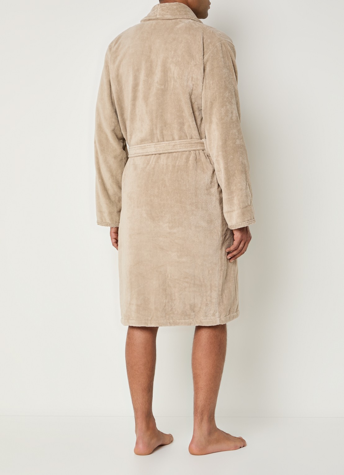 Rituals Super Smooth badjas van katoen - achterkant 2 zand