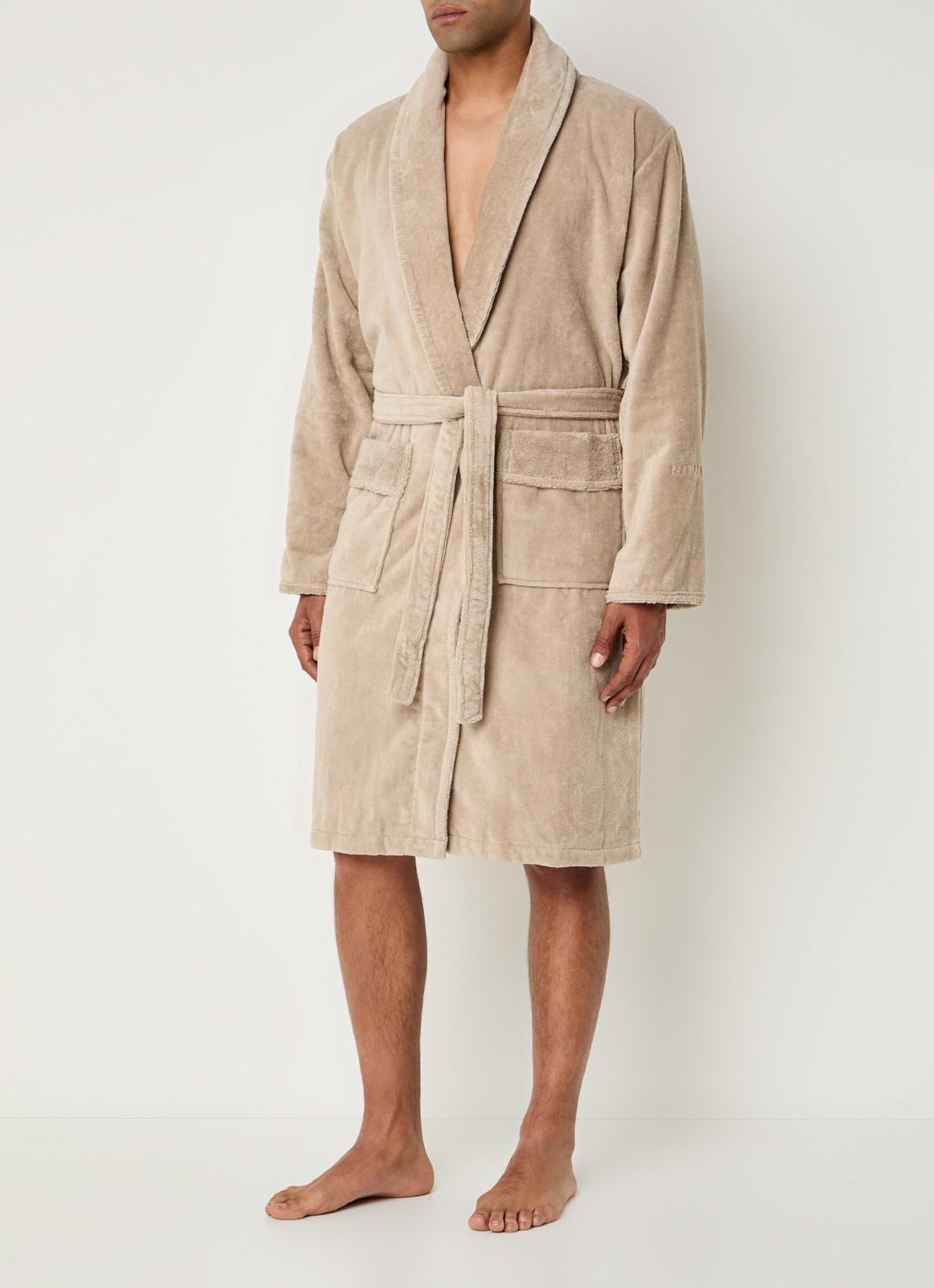 Rituals Super Smooth badjas van katoen - detail zand