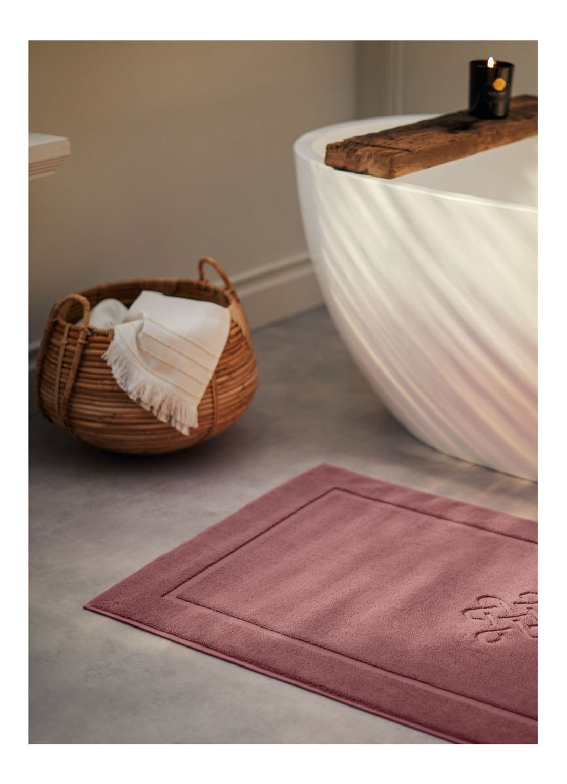 Rituals Super Smooth Cotton badmat - detail 5 aubergine