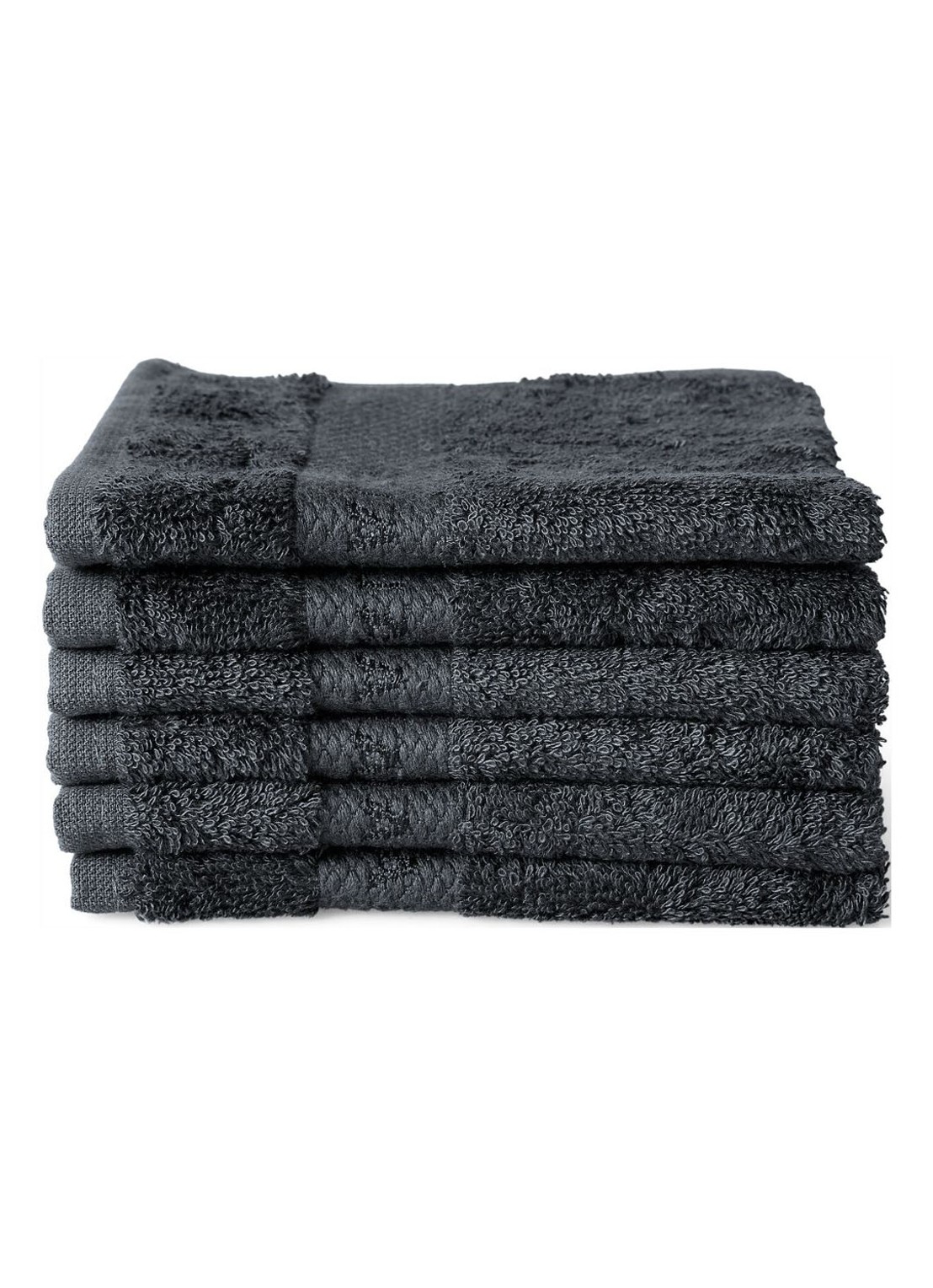 Rituals Super Smooth Cotton gastendoekje set van 6 - voorkant antraciet