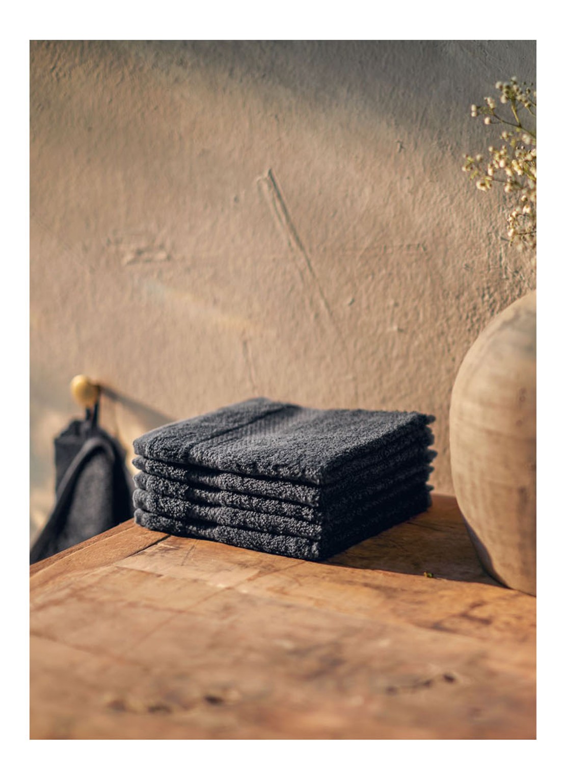 Rituals Super Smooth Cotton gastendoekje set van 6 - voorkant 2 antraciet