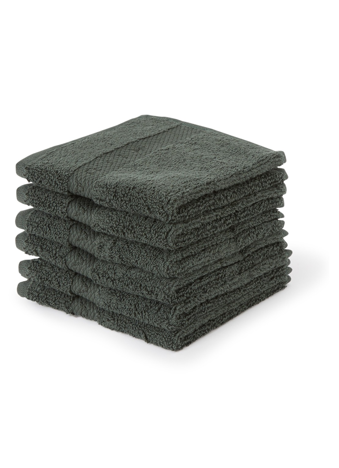 Rituals Super Smooth Cotton gastendoekje set van 6 - voorkant donkergroen
