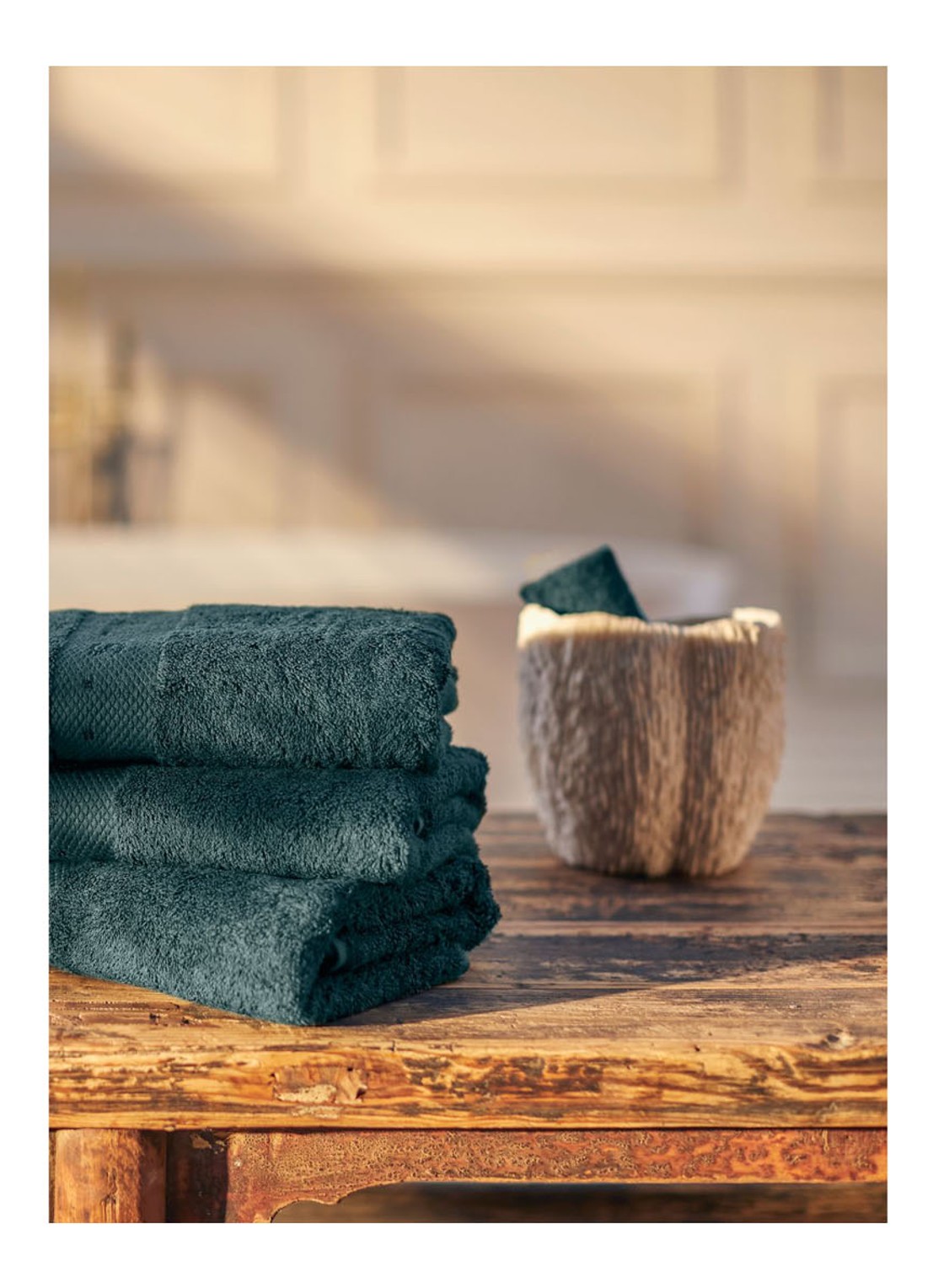 Rituals Super Smooth Cotton handdoek  - detail 2 petrol