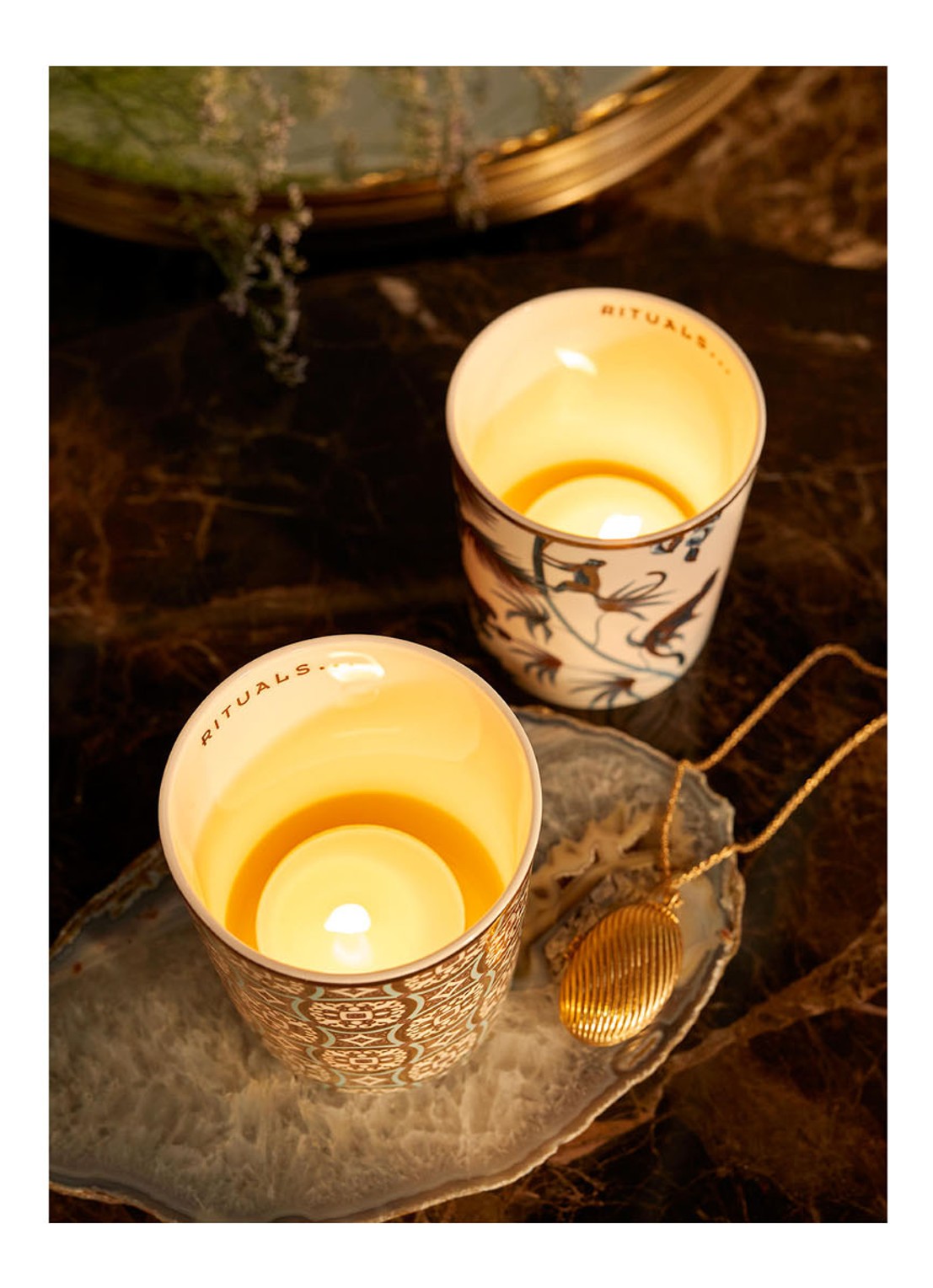 Rituals Sweet Jasmine mini geurkaars set van 6 - detail 2 goud