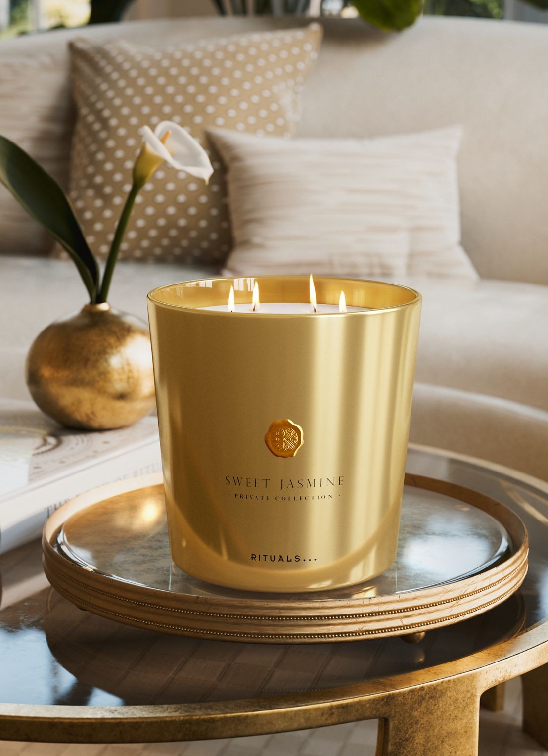 Rituals Sweet Jasmine Scented Candle - geurkaars  - detail 3 transparant