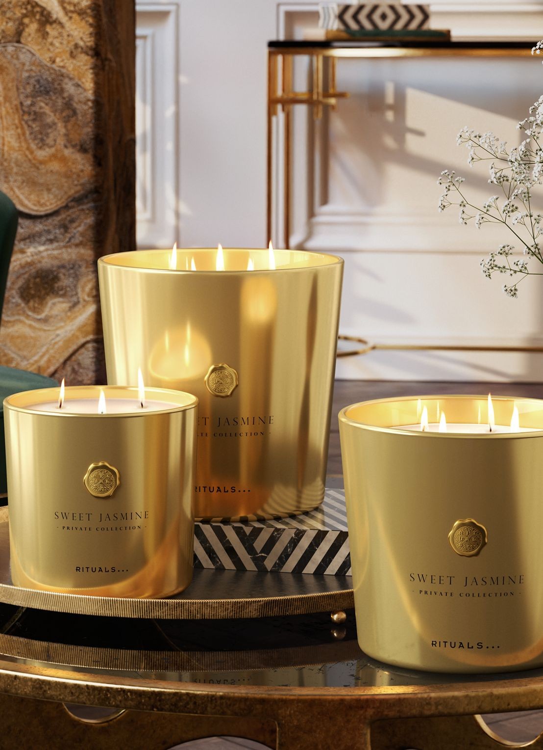 Rituals Sweet Jasmine Scented Candle - geurkaars  - detail 4 transparant