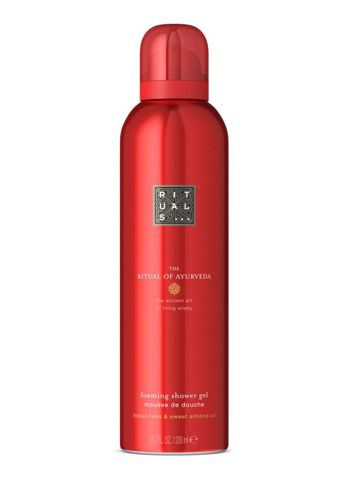 Rituals The Ritual of Ayurveda Foaming Shower Gel - douchegel - voorkant beige