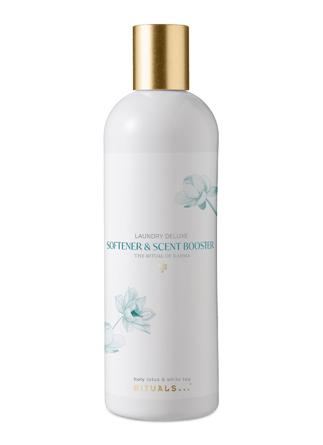 Rituals The Ritual of Karma 2-in-1 luxe geurbooster en wasverzachter 750 ml - voorkant wit