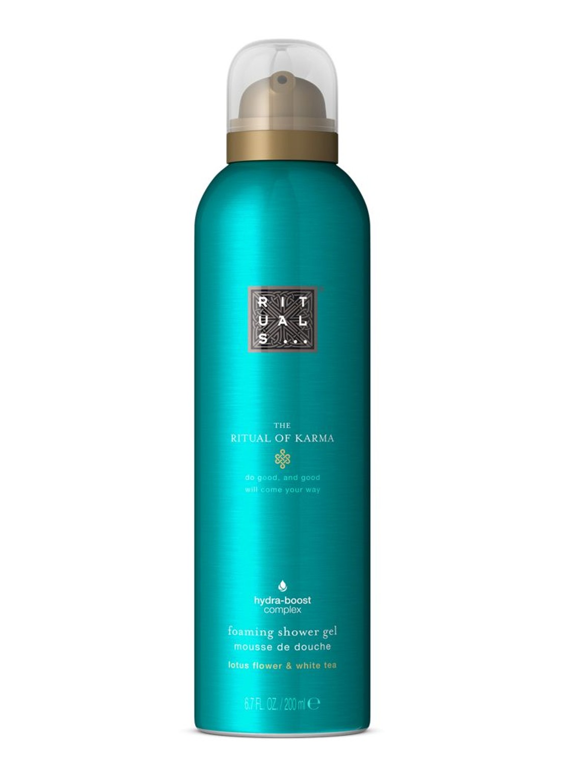 Rituals The Ritual of Karma Foaming Shower Gel -  schuimende douchegel - voorkant 2 transparant