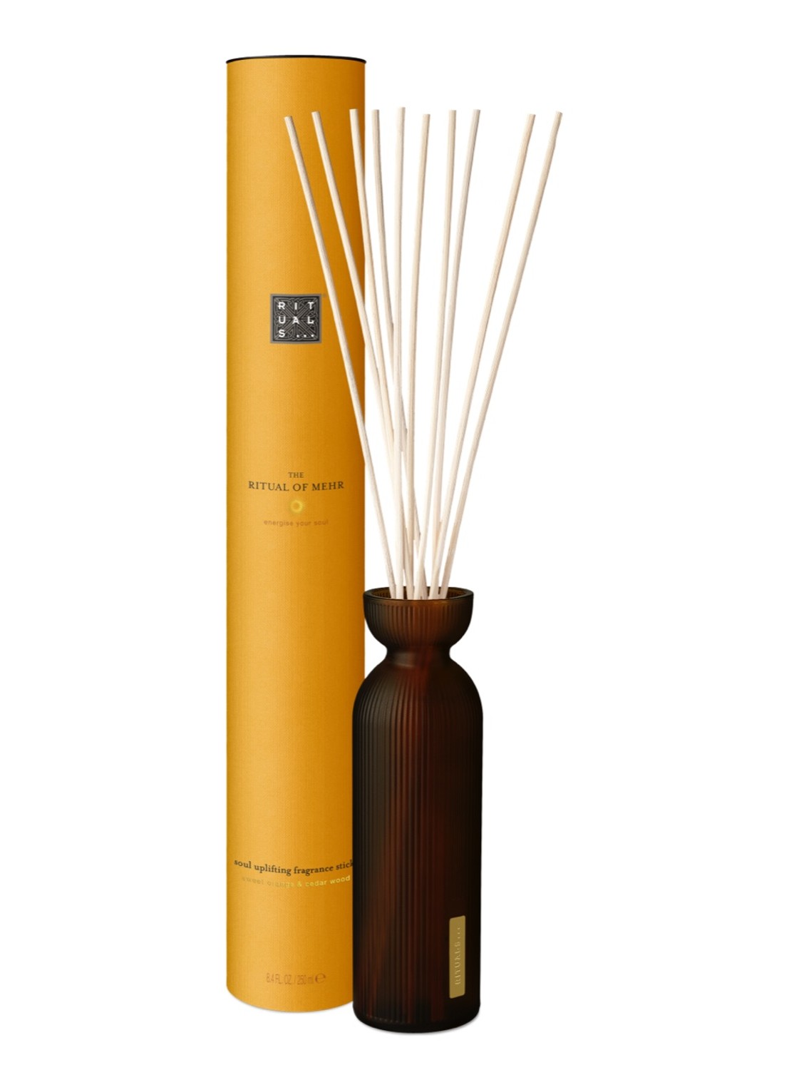 Rituals The Ritual of Mehr Fragrance Sticks - geurstokjes 250 ml - voorkant 2 okergeel