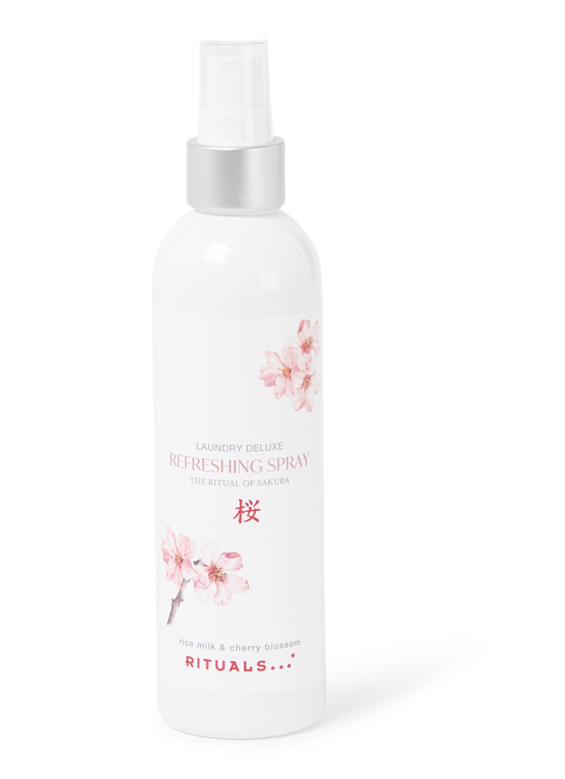 Rituals The Ritual of Sakura Refreshing textiel spray 250 ml - voorkant wit