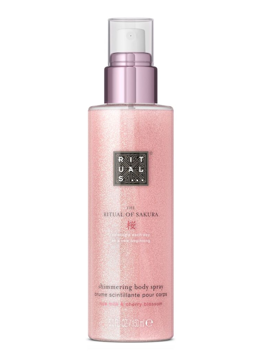 Rituals The Ritual of Sakura Shimmering Body Spray 150 ml - voorkant 3 beige