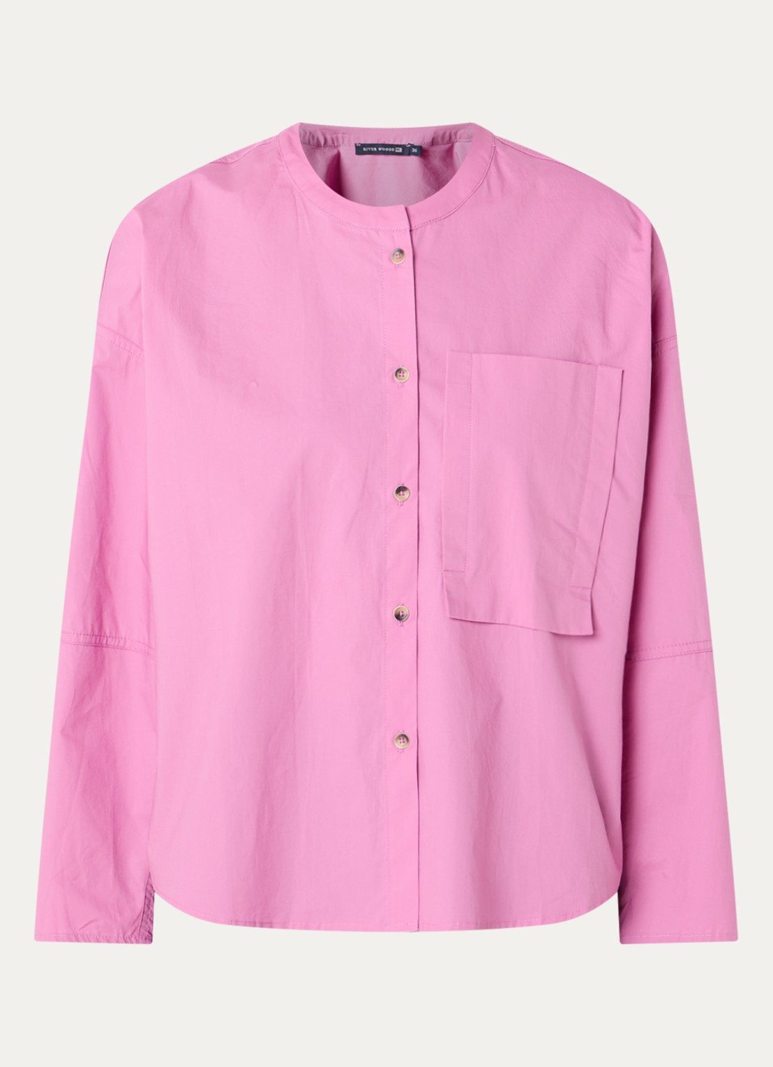 River Woods Blouse met borstzak - voorkant roze