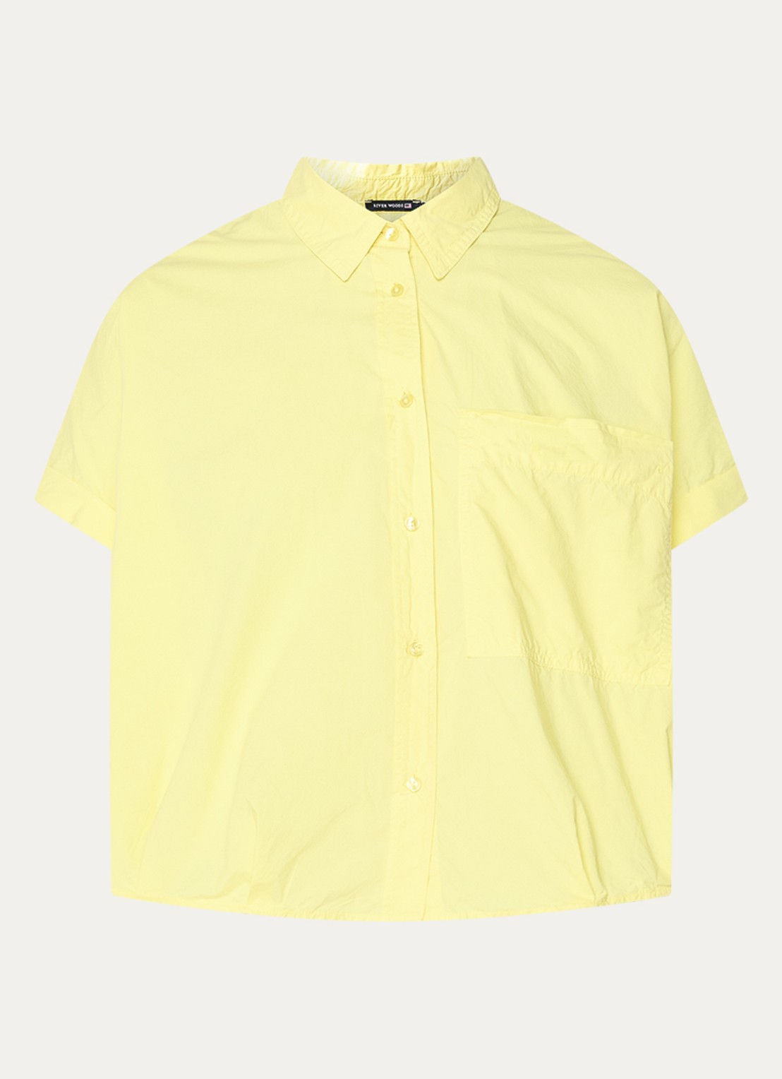 River Woods Blouse met borstzak  - voorkant 3 geel