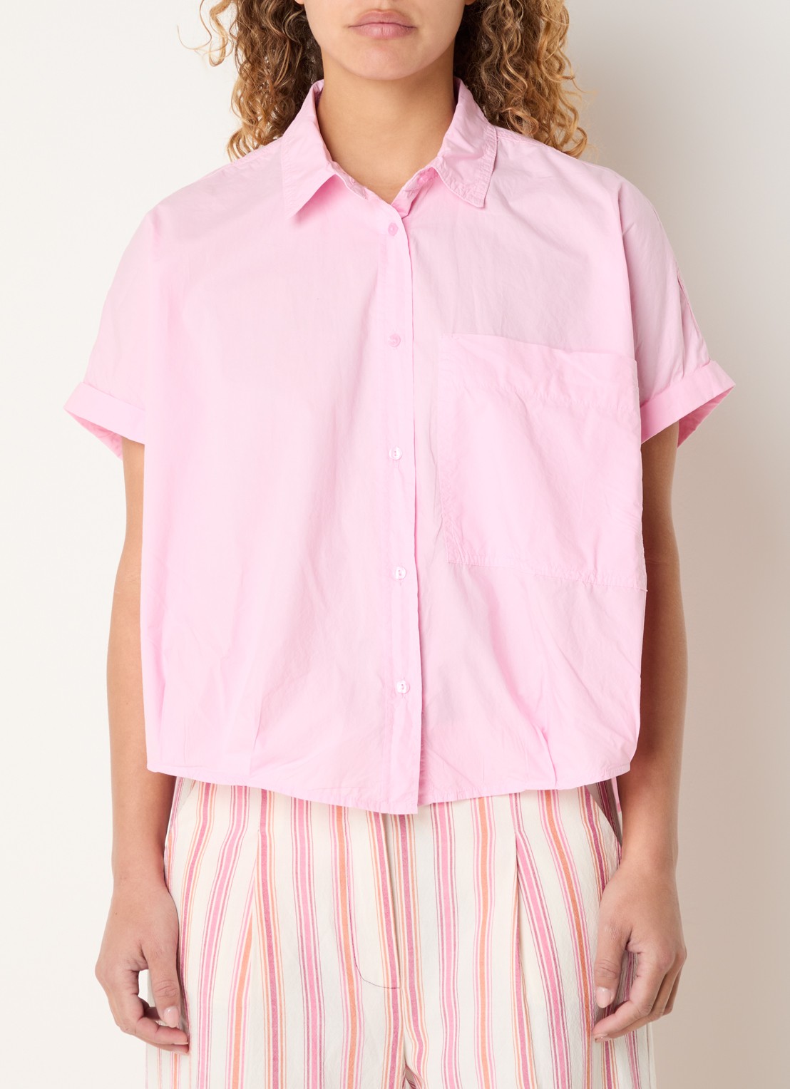 River Woods Blouse met borstzak  - detail 4 roze