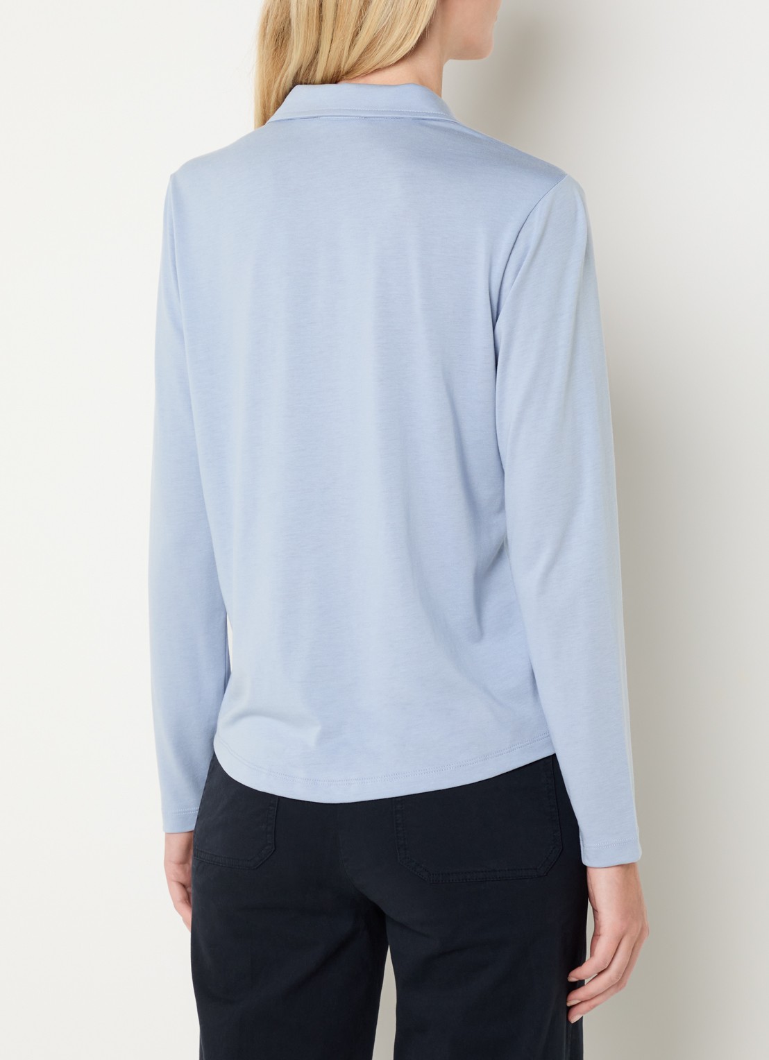 River Woods Blouse met kraag - achterkant 4 lichtblauw