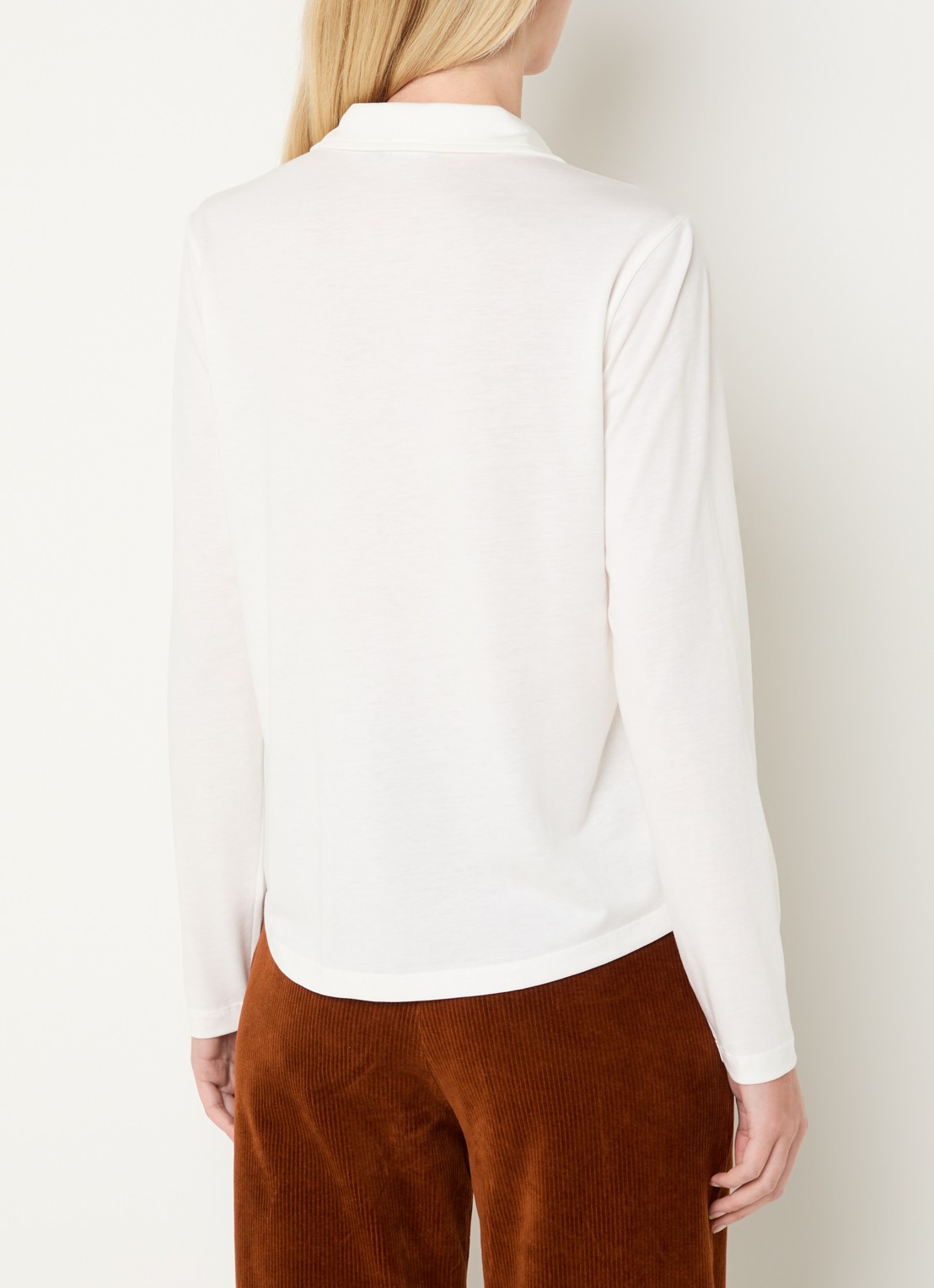 River Woods Blouse met kraag - achterkant 4 gebroken wit