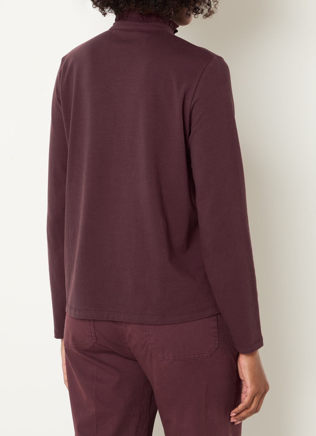 River Woods Blouse met opstaande kraag - achterkant 4 bordeauxrood