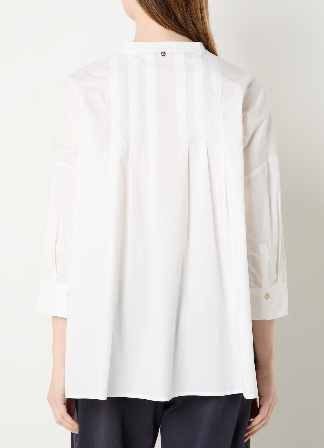 River Woods Blouse met plooidetail - achterkant wit