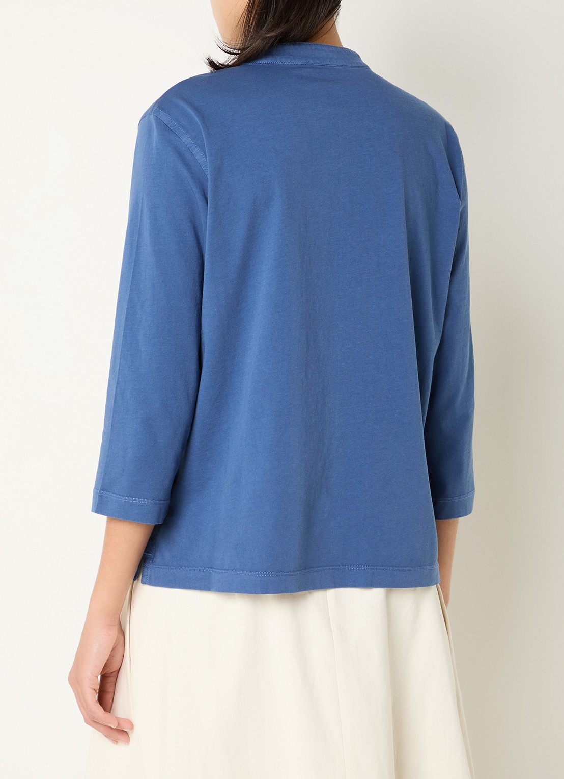 River Woods Blouse met ronde hals - achterkant 4 indigo