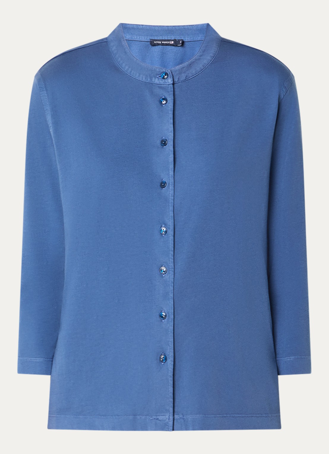 River Woods Blouse met ronde hals - voorkant 2 indigo