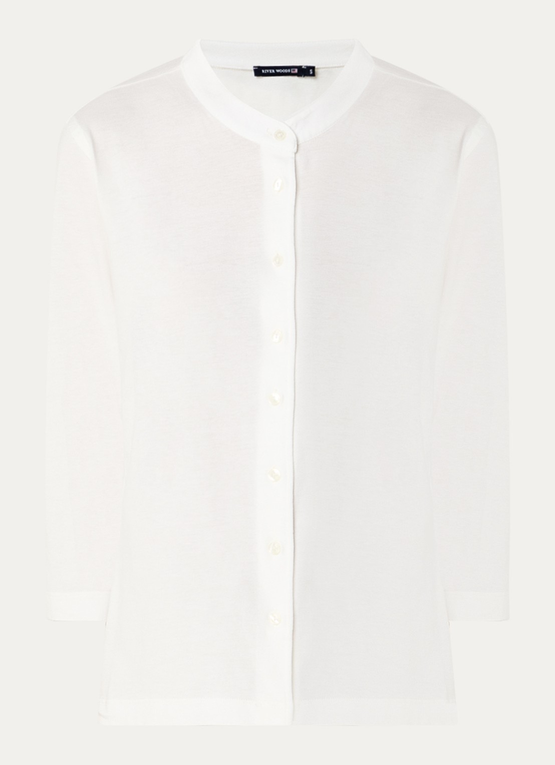 River Woods Blouse met ronde hals - voorkant wit