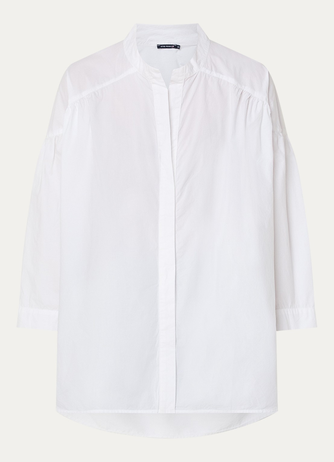 River Woods Blouse met ronde hals - voorkant wit