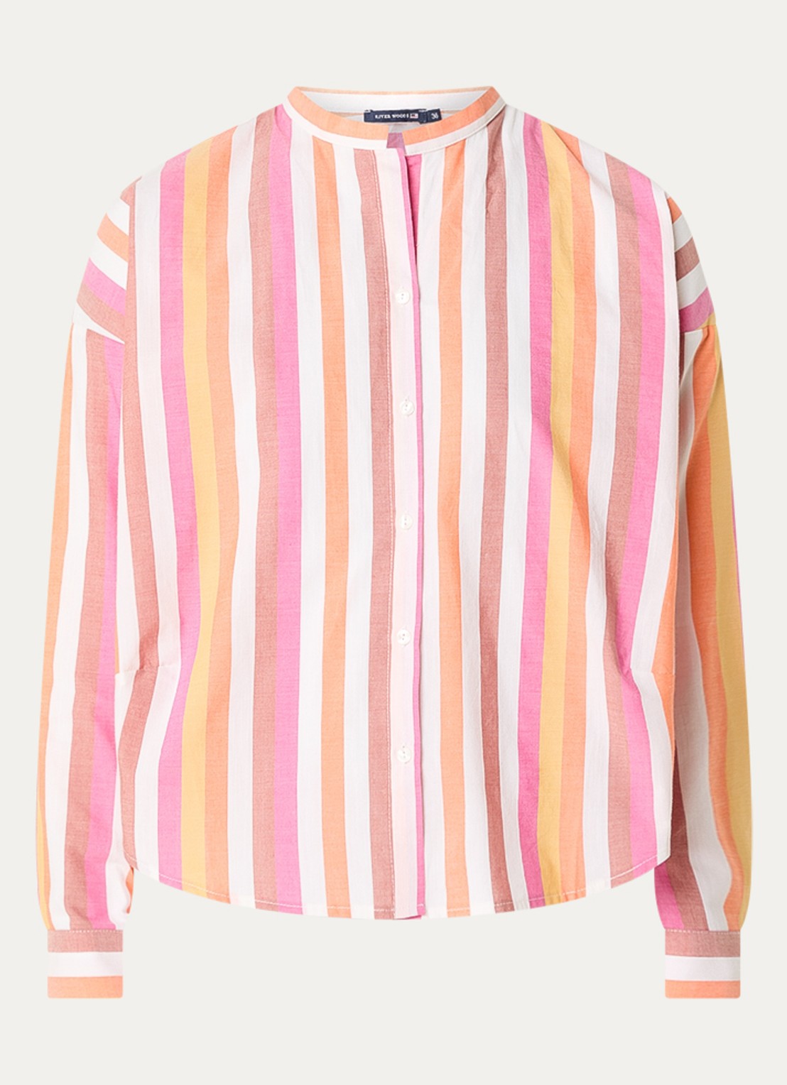 River Woods Blouse met streepprint - voorkant roze