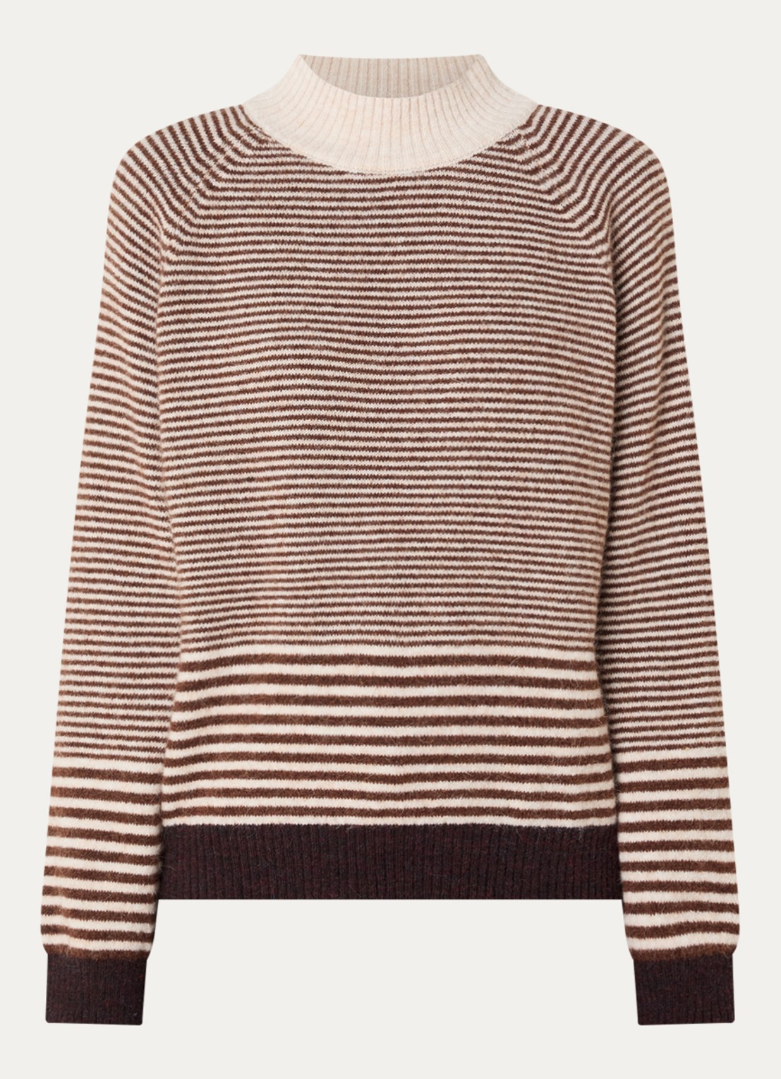 River Woods Fijngebreid vest in wolblend - voorkant bruin