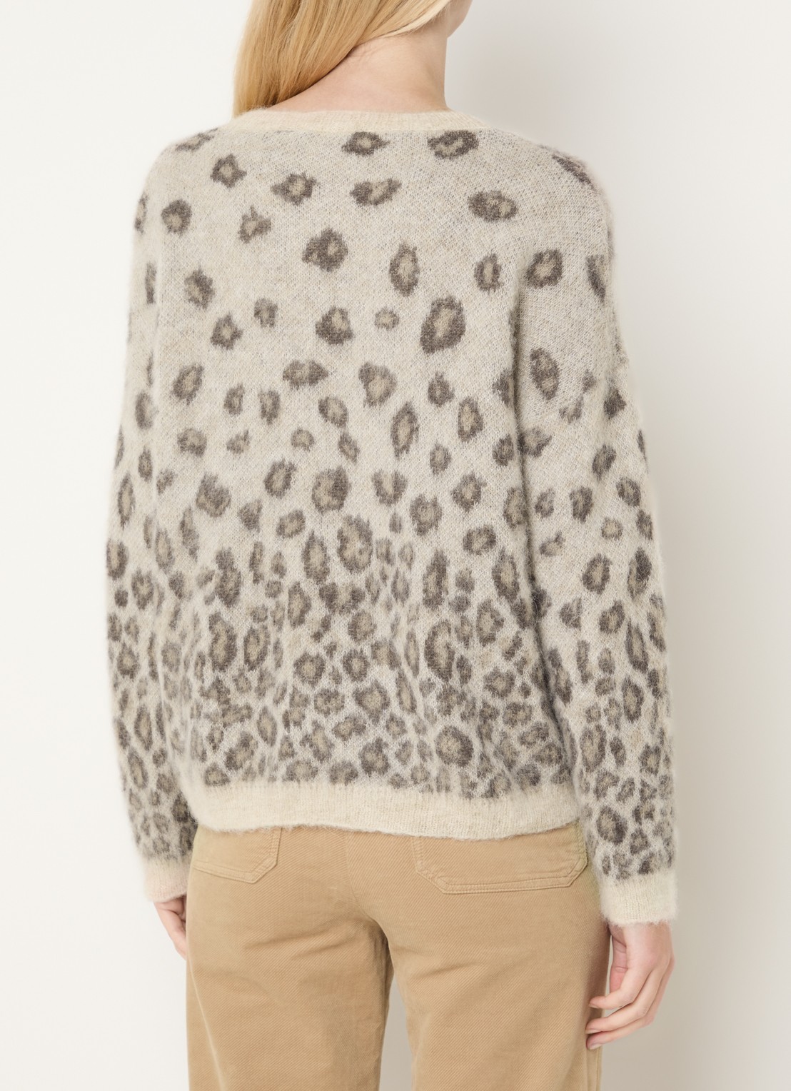 River Woods Fijngebreide trui in alpaca wolblend - achterkant 2 beige