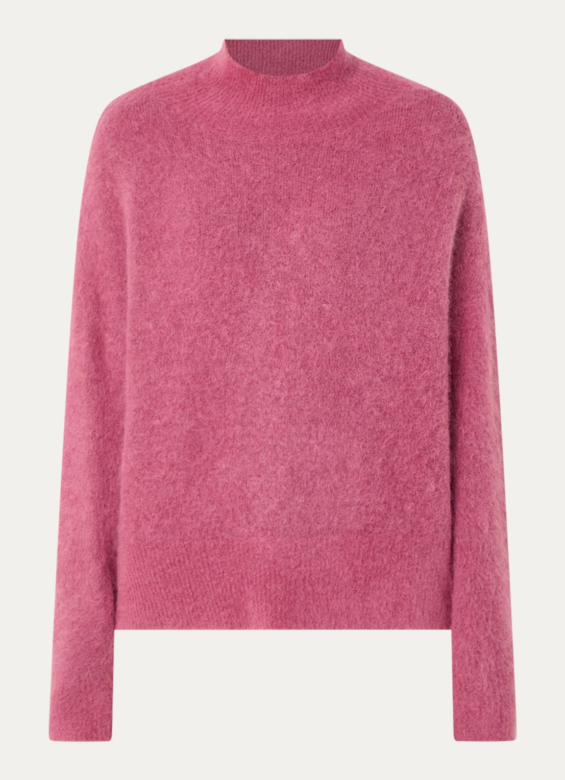 River Woods Fijngebreide trui in wolblend - voorkant 3 roze