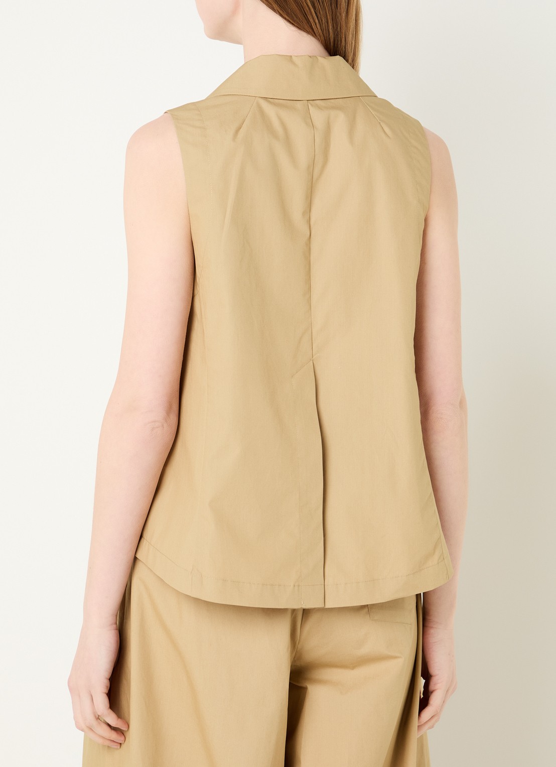 River Woods Gilet met paspelzakken - achterkant khaki